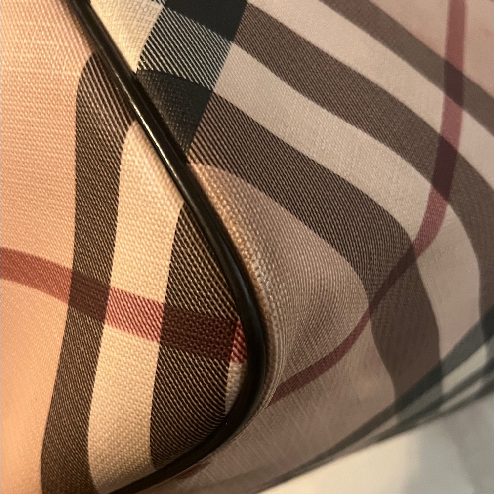 Burberry Beige and Black Plaid Satchel - Picture 6 of 13
